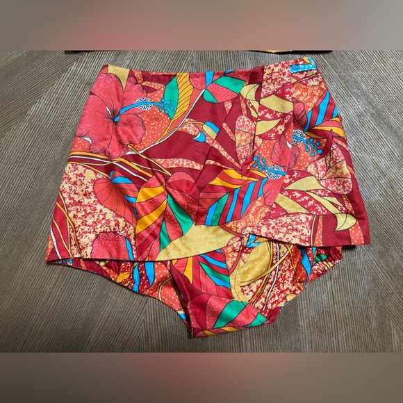 VINTAGE NWT 1960’s Swimsuit Paradise Hawaii Bikini Red Tropical Print - Picture 2 of 13